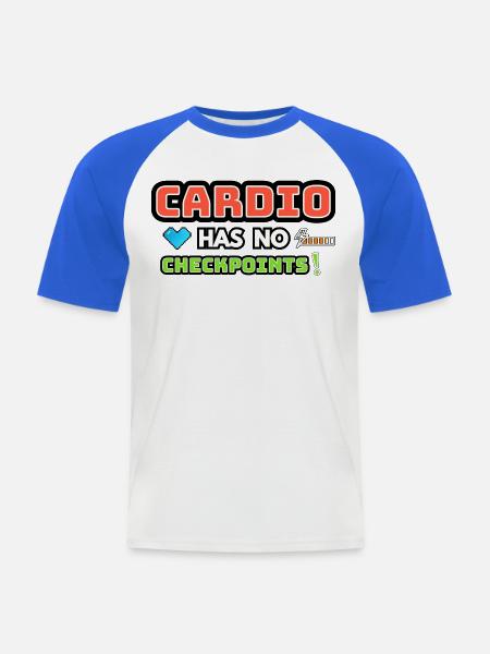 Cardio hat keine Kontrollpunkte - Männer Baseball-T-Shirt - Weiß/Royalblau