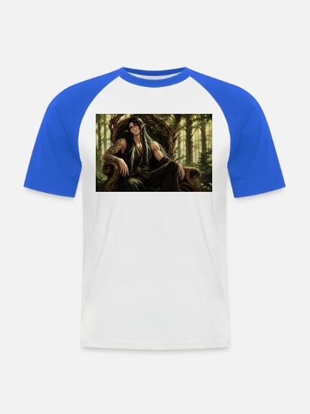 Waldfürst des Schattenwaldes - Männer Baseball-T-Shirt - Weiß/Royalblau