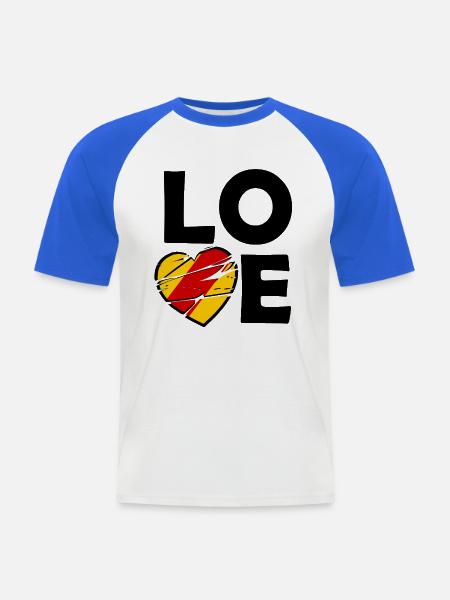 Mein liebes Badnerland - Männer Baseball-T-Shirt - Weiß/Royalblau