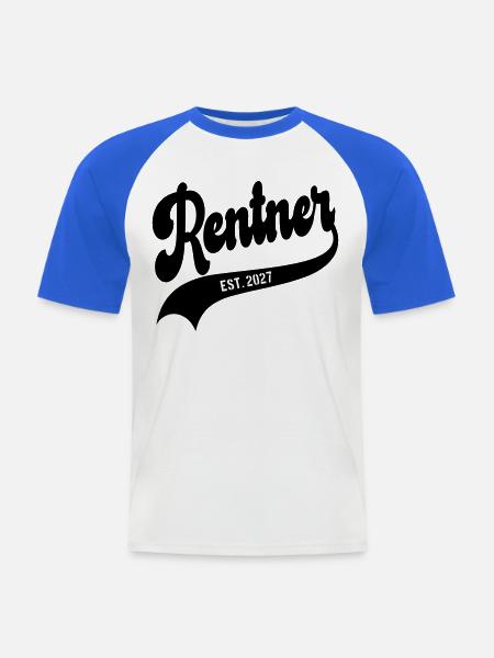 Abschied Rentner 2027 - Männer Baseball-T-Shirt - Weiß/Royalblau
