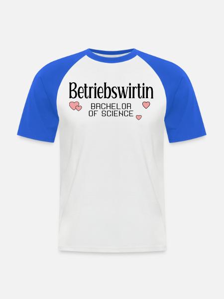 Studium Bachelor Betriebswirtin - Männer Baseball-T-Shirt - Weiß/Royalblau
