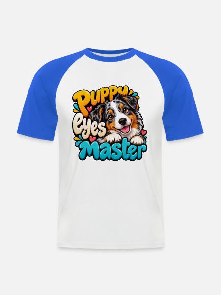 Australian Shepherd - Männer Baseball-T-Shirt - Weiß/Royalblau