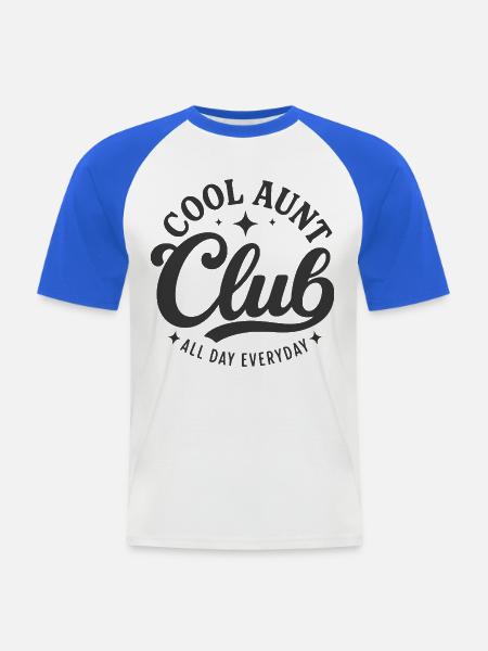 Cool Aunt Club - Männer Baseball-T-Shirt - Weiß/Royalblau
