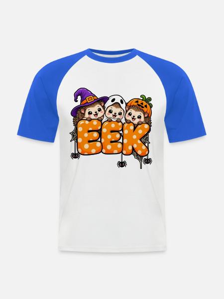 EEK Halloween Trio - Männer Baseball-T-Shirt - Weiß/Royalblau