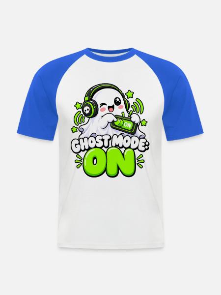 Geistermodus Neon Geist - Männer Baseball-T-Shirt - Weiß/Royalblau