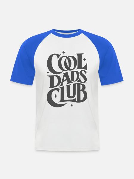 Cool Dads Club - Männer Baseball-T-Shirt - Weiß/Royalblau