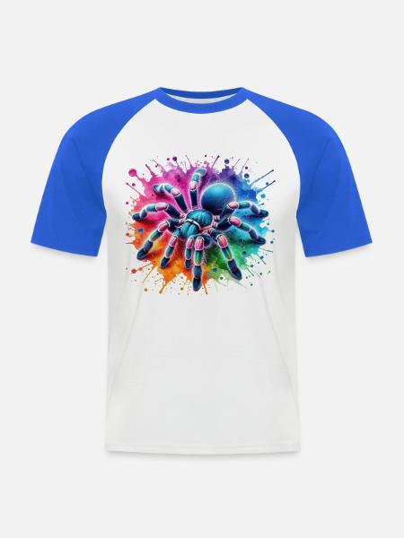 Gooty Saphir Tarantel Motiv - Männer Baseball-T-Shirt - Weiß/Royalblau