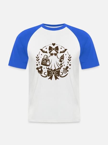 Mama Geist - Männer Baseball-T-Shirt - Weiß/Royalblau