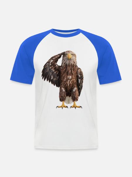 Seeadler Adler - Männer Baseball-T-Shirt - Weiß/Royalblau