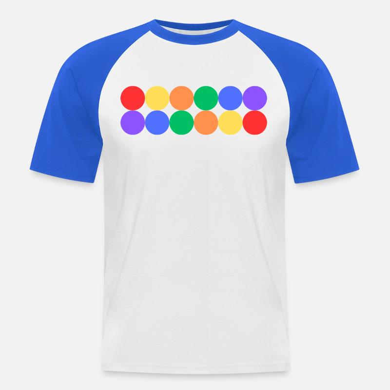Rainbow Pride - Männer Baseball-T-Shirt - Weiß/Royalblau