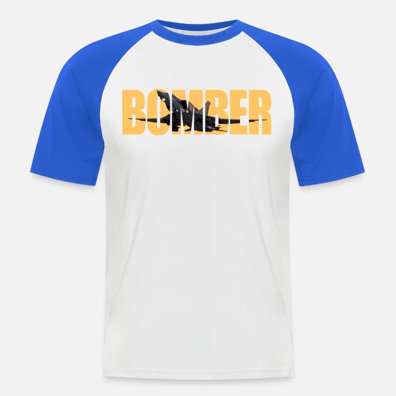 Bomber Tu-22 M3 - Men's Baseball T-Shirt - white/royal blue