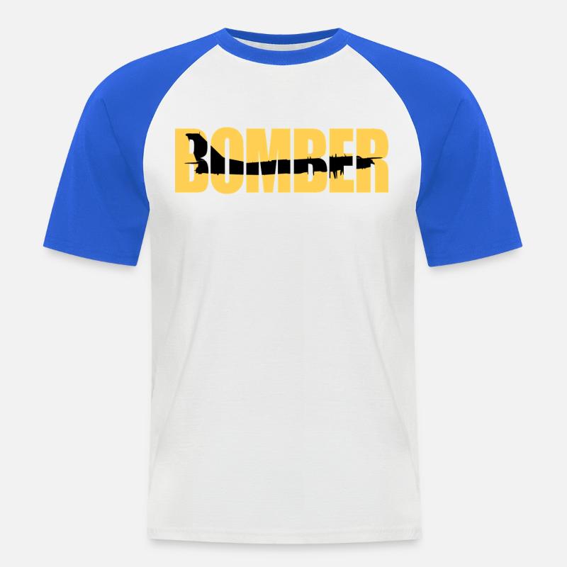 Bomber Tu-95 - Männer Baseball-T-Shirt - Weiß/Royalblau