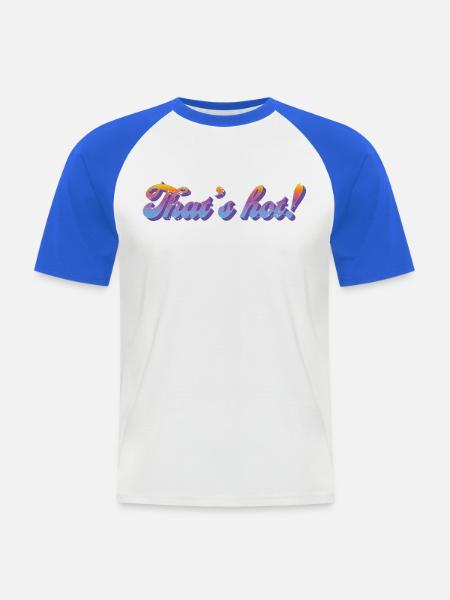 That's hot! – Retro Gradient Style - Men's Baseball T-Shirt - white/royal blue