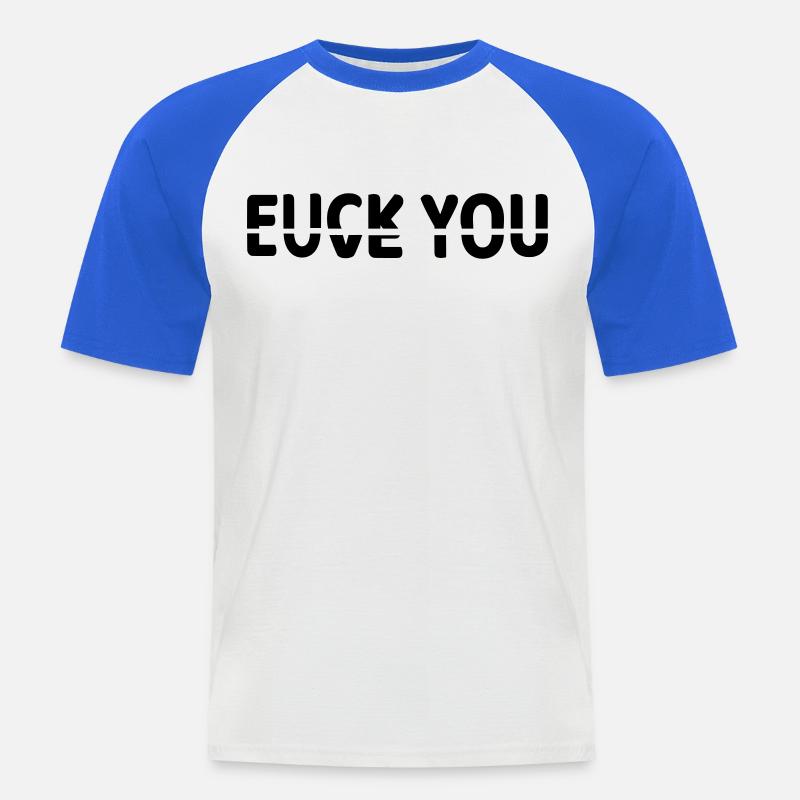 Ob ich dich liebe oder nicht # - Männer Baseball-T-Shirt - Weiß/Royalblau