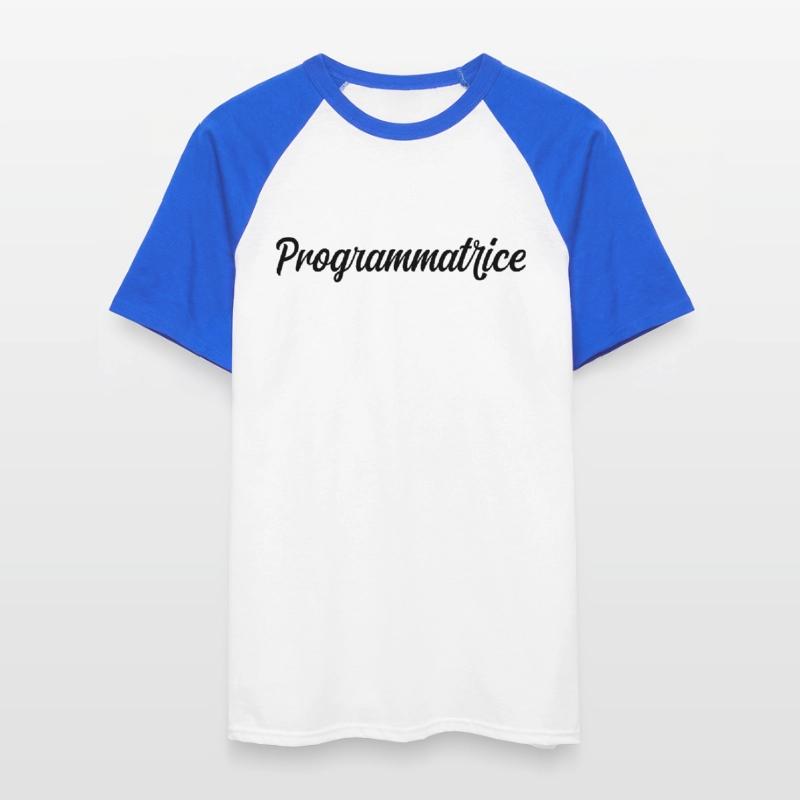 Programmatrice Informatique Code Développeuse Web T-shirt baseball manches courtes Homme