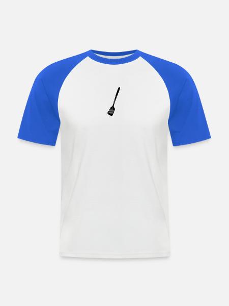 Küchenutensilien Fritteuse oder Backlöffel - Männer Baseball-T-Shirt - Weiß/Royalblau