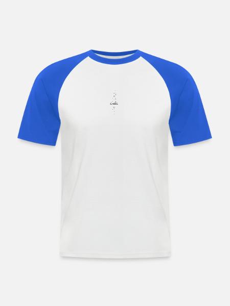 Buch Geometrie - Männer Baseball-T-Shirt - Weiß/Royalblau