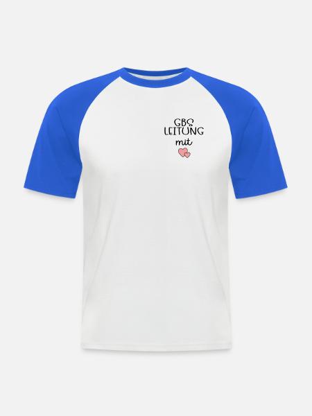 Bildung Betreuung Leitung - Männer Baseball-T-Shirt - Weiß/Royalblau