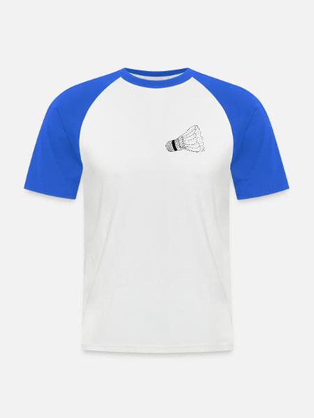 Federball Federball - Männer Baseball-T-Shirt - Weiß/Royalblau