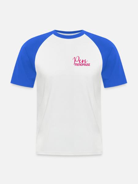 Wechseljahre Frauen Perimenopause - Männer Baseball-T-Shirt - Weiß/Royalblau