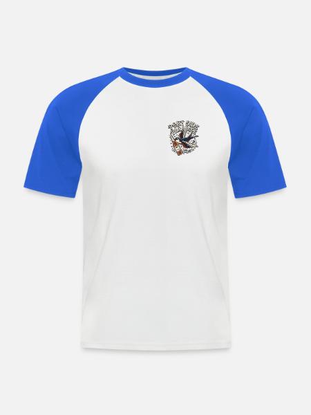 Beer Bird - Männer Baseball-T-Shirt - Weiß/Royalblau