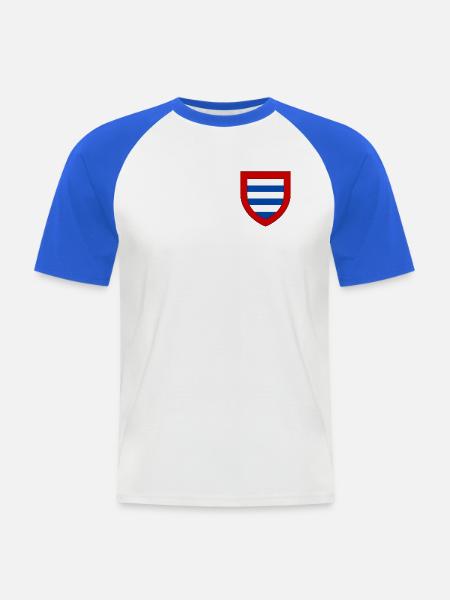 Wappen der Goële - Männer Baseball-T-Shirt - Weiß/Royalblau