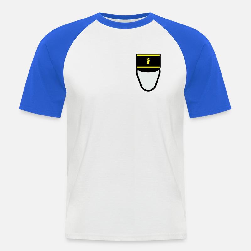Gendarm Képi G.M. (Mobile Constable) - Männer Baseball-T-Shirt - Weiß/Royalblau