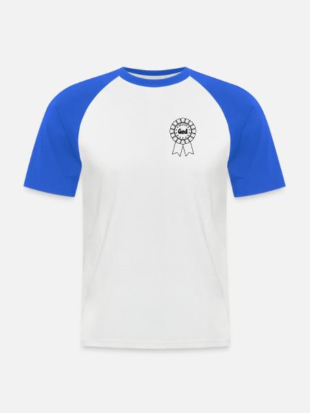 Bester Ged - Männer Baseball-T-Shirt - Weiß/Royalblau
