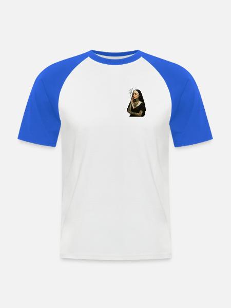 G' Nonne - Männer Baseball-T-Shirt - Weiß/Royalblau