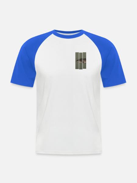 Wels/Waller – Moderne Fischillustration für Angler - Männer Baseball-T-Shirt - Weiß/Royalblau