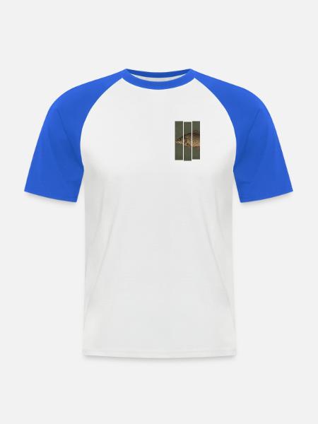Karpfen – Moderne Fischillustration für Angler - Männer Baseball-T-Shirt - Weiß/Royalblau