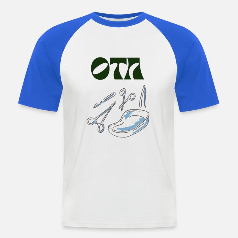 Operationstechnische Assistenz Logo  - Männer Baseball-T-Shirt - Weiß/Royalblau