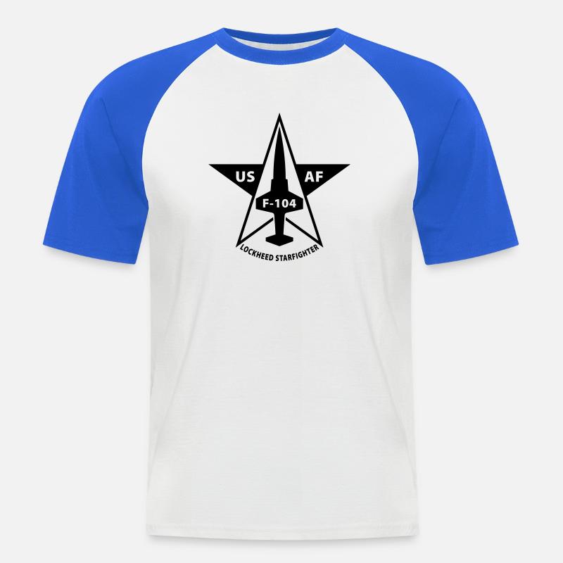 Lockheed Starfighter - Männer Baseball-T-Shirt - Weiß/Royalblau