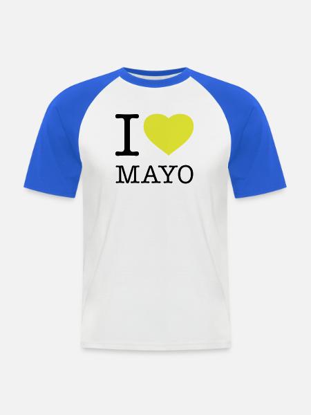 I LOVE MAYONNAISE Mayo - Men's Baseball T-Shirt - white/royal blue