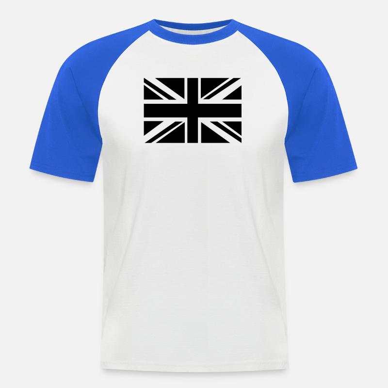 British Flag - Men's Baseball T-Shirt - white/royal blue