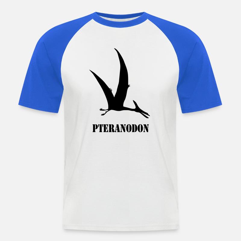 pteranodon - Männer Baseball-T-Shirt - Weiß/Royalblau