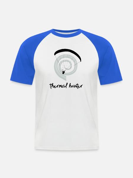Thermal Hunter - Gleitschirm Shirt - Männer Baseball-T-Shirt - Weiß/Royalblau