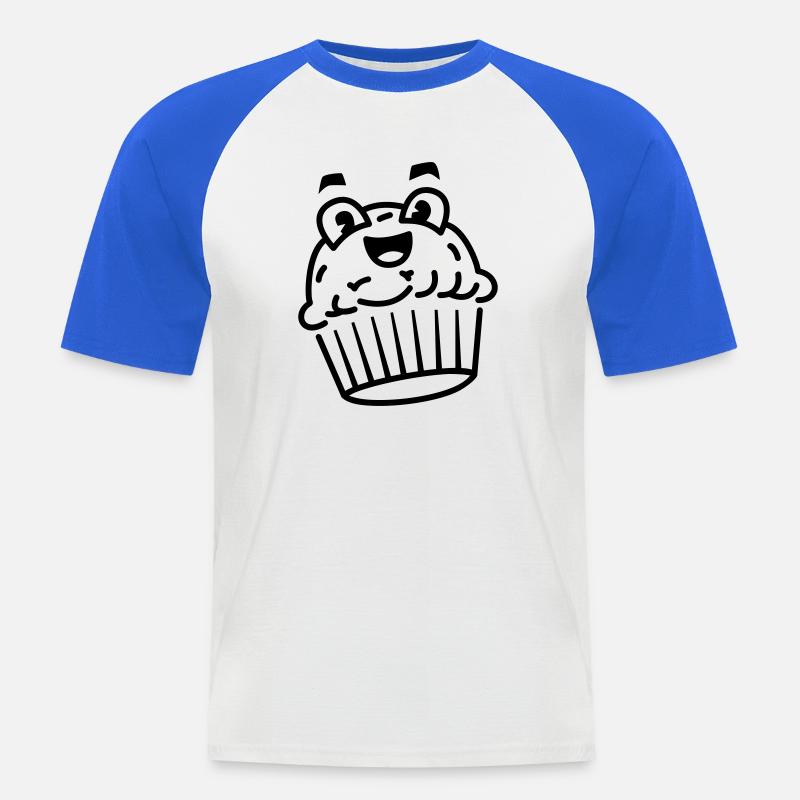 Cupcake - Men's Baseball T-Shirt - white/royal blue