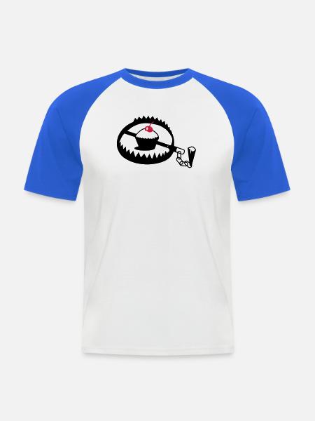 iron with cupcake - Men's Baseball T-Shirt - white/royal blue