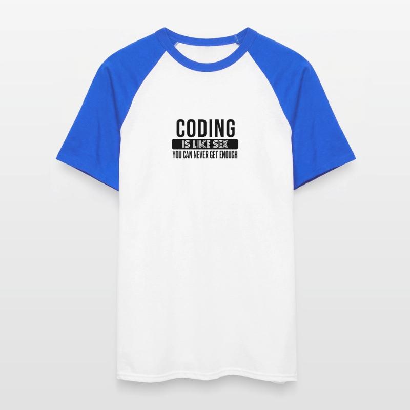 Coding Statement – Provocative Developer Design Men's Baseball T-Shirt