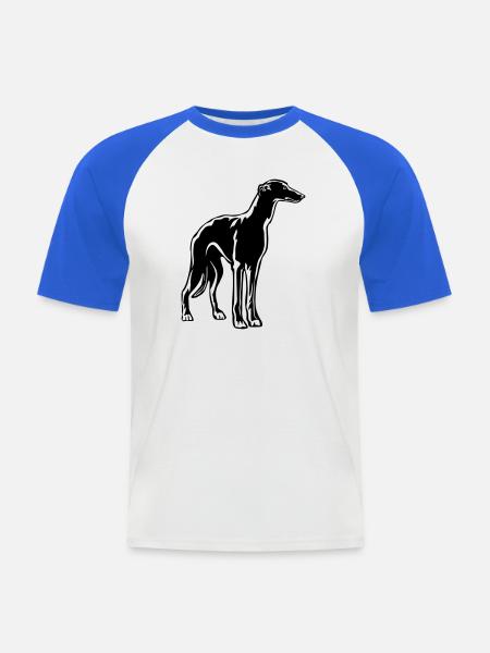 Greyhound - Men's Baseball T-Shirt - white/royal blue