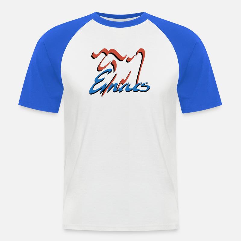 Emacs Programmierung Linux - Männer Baseball-T-Shirt - Weiß/Royalblau