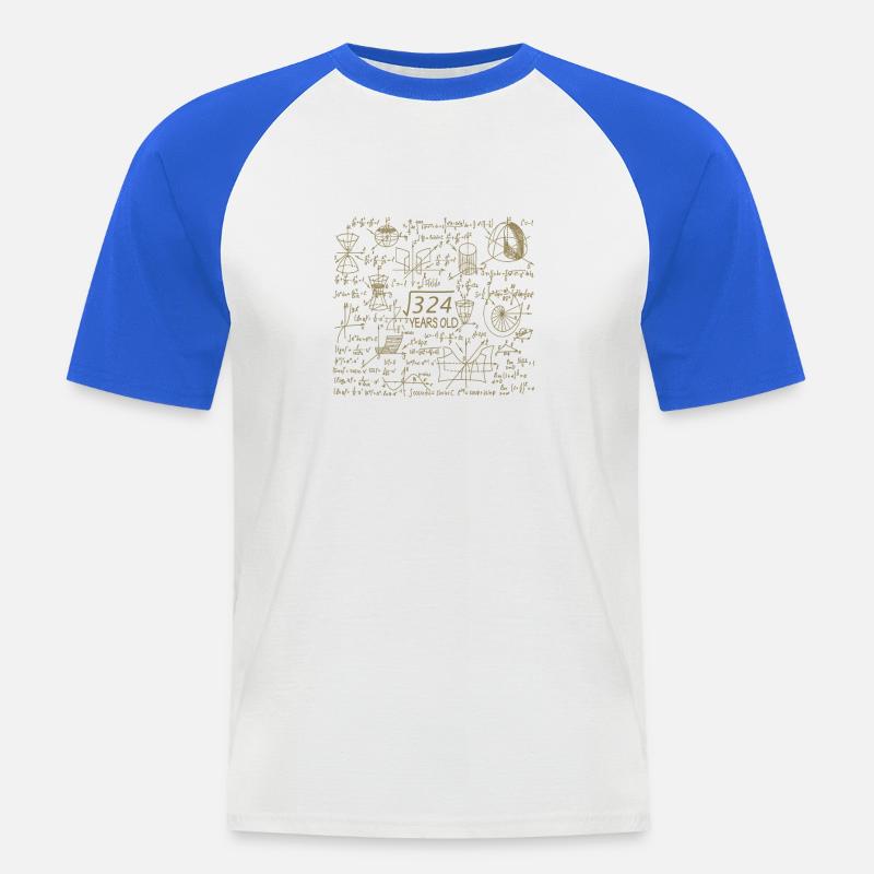 18th Birthday Math Math Student Mathefan - Men's Baseball T-Shirt - white/royal blue
