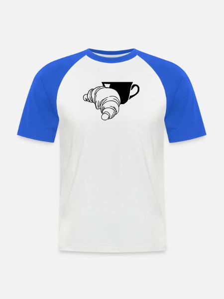 Croissant - Men's Baseball T-Shirt - white/royal blue