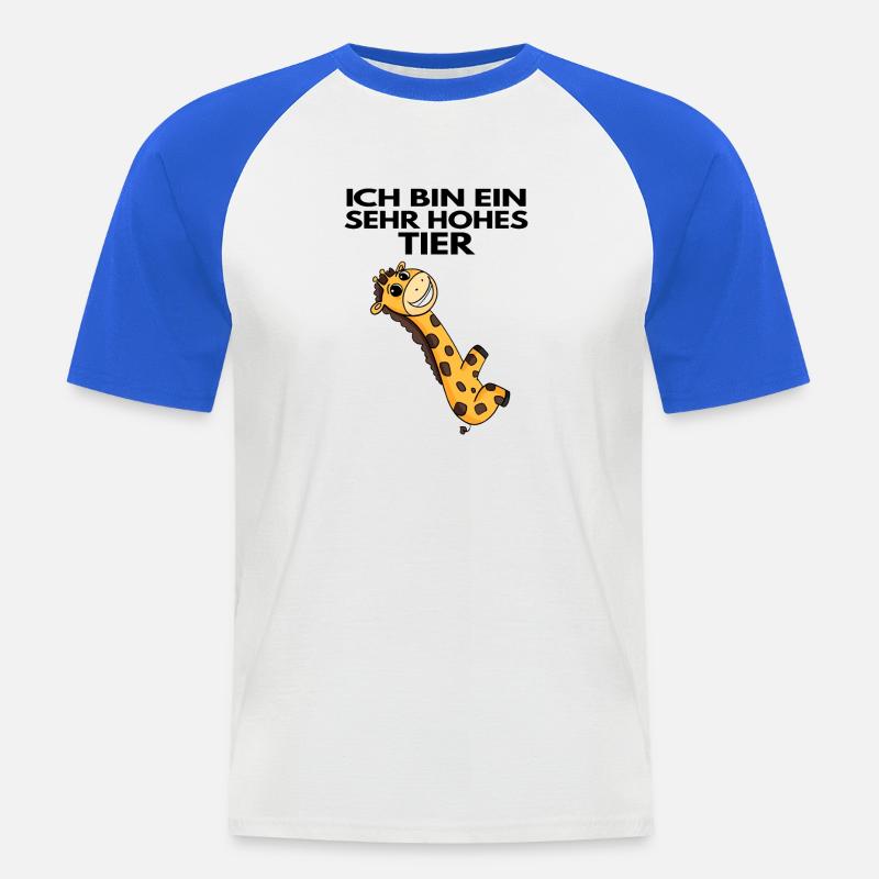 Teamleiter Giraffe Trainer Leitung Chef - Männer Baseball-T-Shirt - Weiß/Royalblau