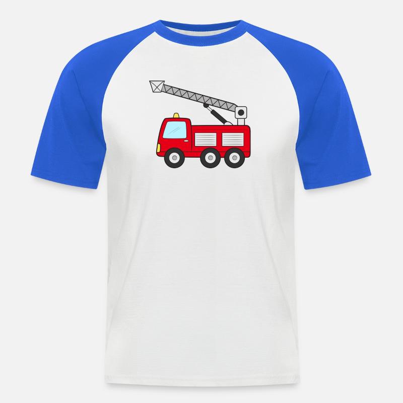 Fire engine Fire engine - Men's Baseball T-Shirt - white/royal blue