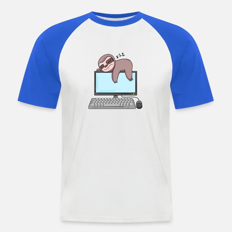 Computer Nerd Programmer Gift - Men's Baseball T-Shirt - white/royal blue