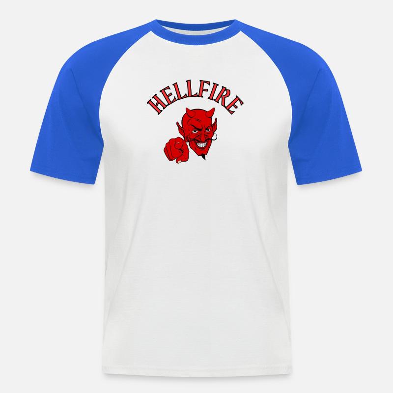 Devil, Satan, Devil, Hellfire - Men's Baseball T-Shirt - white/royal blue