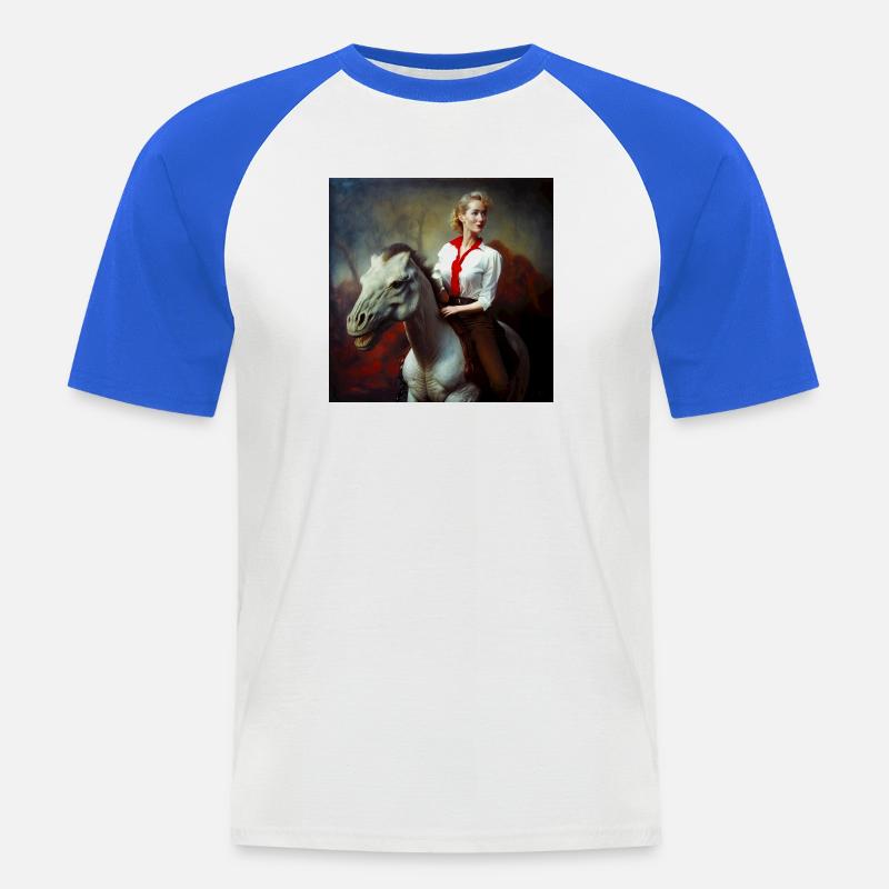 Prüfstandsfahrer 01 - Männer Baseball-T-Shirt - Weiß/Royalblau