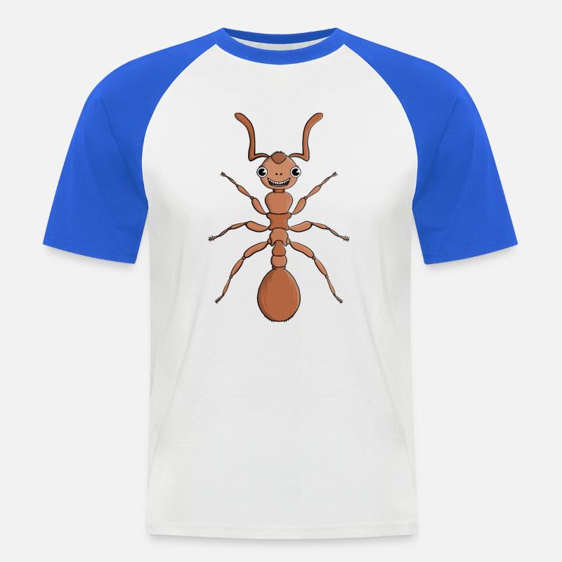 Umarme eine Ameise - Männer Baseball-T-Shirt - Weiß/Royalblau